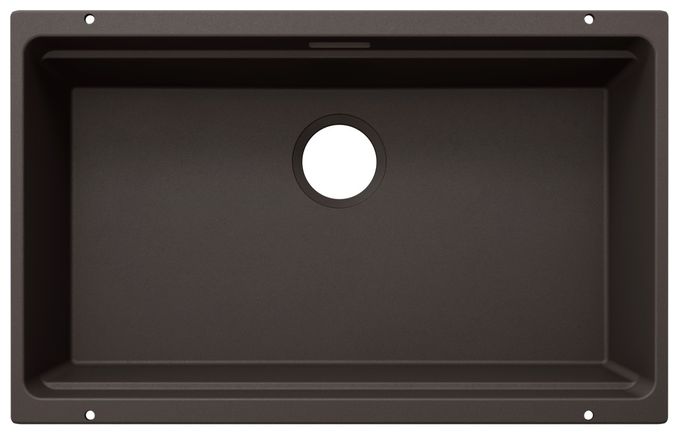 Silgranit 1 Becken  ETAGON 700-U Unterbauspüle für 80 cm Unterschrank (Braun) 