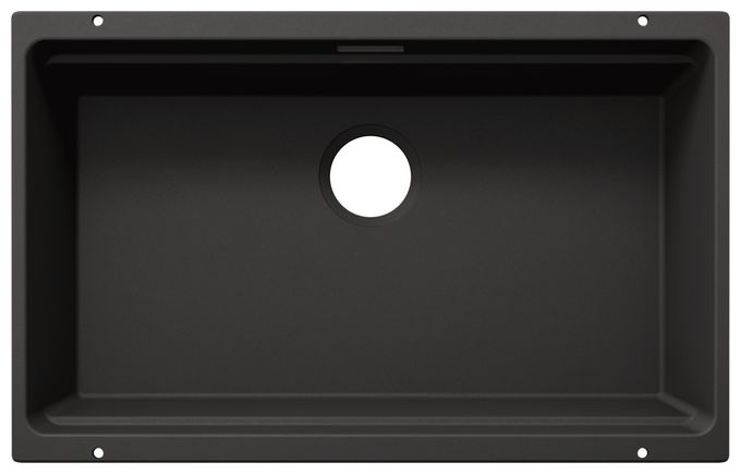 Silgranit 1 Becken  ETAGON 700-U Unterbauspüle für 80 cm Unterschrank (Grau) 