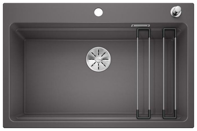 Silgranit 1 Becken  ETAGON 8 Einbauspüle für 80 cm Unterschrank (Grau) 