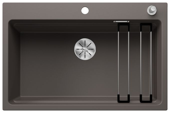 Silgranit 1 Becken  ETAGON 8 Einbauspüle für 80 cm Unterschrank (Grau) 