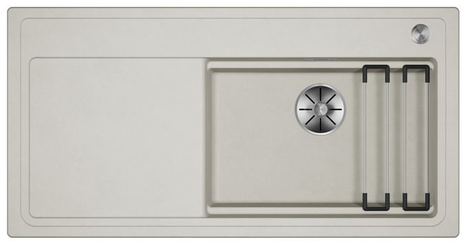 Silgranit 1 Becken  ETAGON XL 6 S Einbauspüle für 60 cm Unterschrank (Weiß) 