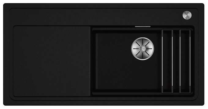 Silgranit 1 Becken  ETAGON XL 6 S Einbauspüle für 60 cm Unterschrank (Schwarz) 