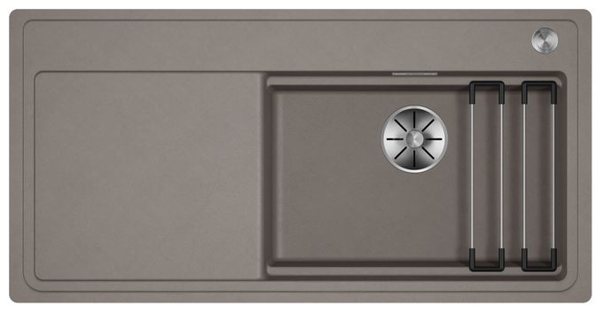 Silgranit 1 Becken  ETAGON XL 6 S-F Flächenbündige Spüle für 60 cm Unterschrank (Braun) 
