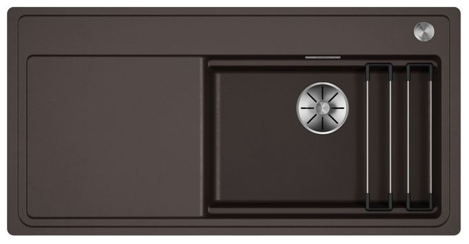 Silgranit 1 Becken  ETAGON XL 6 S-F Flächenbündige Spüle für 60 cm Unterschrank (Braun) 