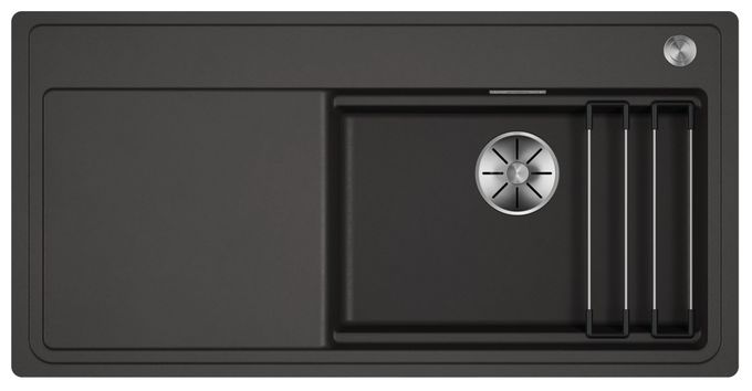 Silgranit 1 Becken  ETAGON XL 6 S-F Flächenbündige Spüle für 60 cm Unterschrank (Grau) 