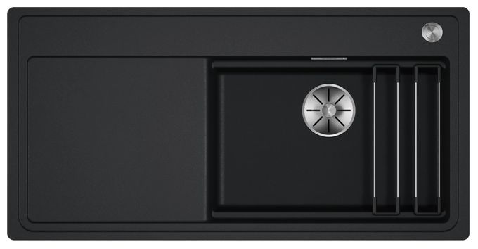 Silgranit 1 Becken  ETAGON XL 6 S-F Flächenbündige Spüle für 60 cm Unterschrank (Anthrazit) 