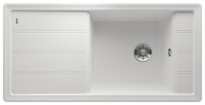 Silgranit 1 Becken  FARON XL 6 S Einbauspüle für 60 cm Unterschrank (Weiß) 