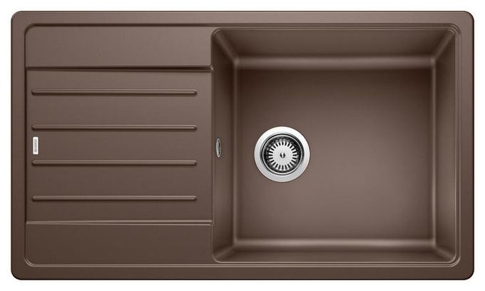 Silgranit 1 Becken  LEGRA XL 6 S Einbauspüle für 60 cm Unterschrank (Braun) 