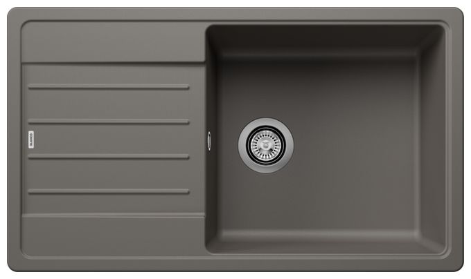 Silgranit 1 Becken  LEGRA XL 6 S Einbauspüle für 60 cm Unterschrank (Grau) 