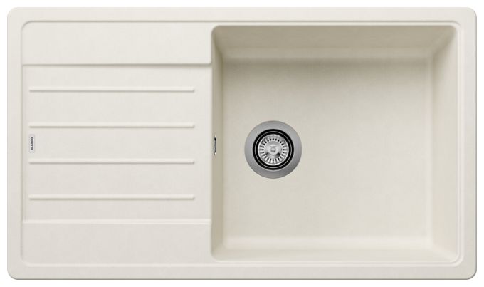 Silgranit 1 Becken  LEGRA XL 6 S Einbauspüle für 60 cm Unterschrank (Weiß) 