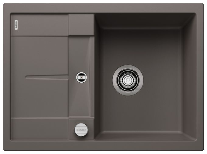 Silgranit 2 Becken  METRA 45 S Compact Einbauspüle für 45 cm Unterschrank (Grau) 