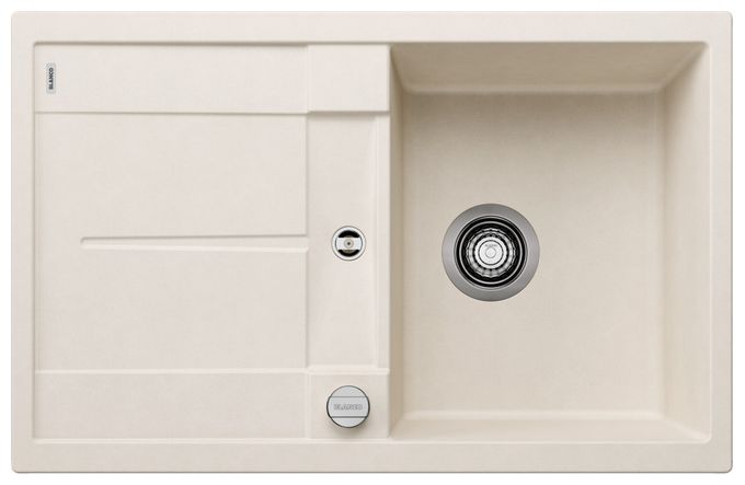 Silgranit 2 Becken  METRA 45 S Einbauspüle für 45 cm Unterschrank (Weiß) 