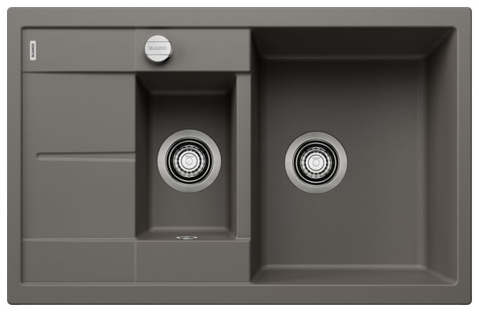 Silgranit 2 Becken  METRA 6 S Compact Einbauspüle für 60 cm Unterschrank (Grau) 