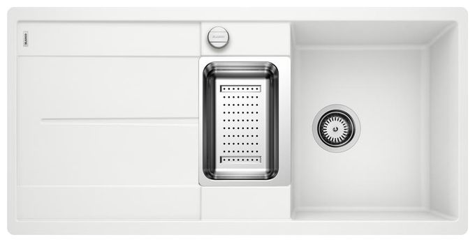 Silgranit 2 Becken  METRA 6 S-F Flächenbündige Spüle für 60 cm Unterschrank (Weiß) 