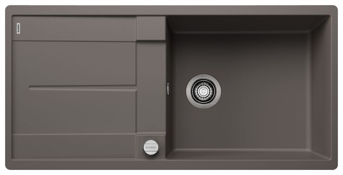 Silgranit 1 Becken  METRA XL 6 S-F Flächenbündige Spüle für 60 cm Unterschrank (Grau) 