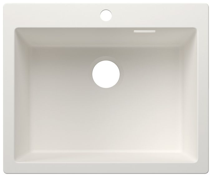 Silgranit 1 Becken  PLEON 6 Einbauspüle für 60 cm Unterschrank (Weiß) 