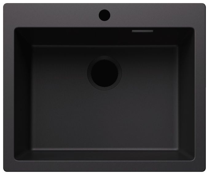 Silgranit 1 Becken  PLEON 6 Einbauspüle für 60 cm Unterschrank (Schwarz) 