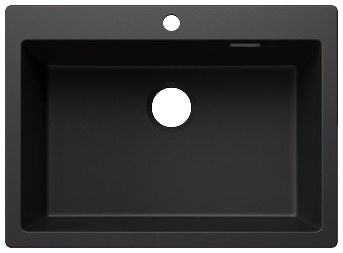 Silgranit 1 Becken  PLEON 8 Einbauspüle für 80 cm Unterschrank (Schwarz) 