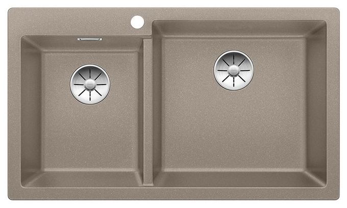 Silgranit 2 Becken  PLEON 9 Einbauspüle für 90 cm Unterschrank (Beige) 