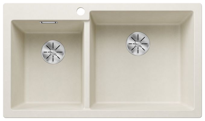Silgranit 2 Becken  PLEON 9 Einbauspüle für 90 cm Unterschrank (Sand) 