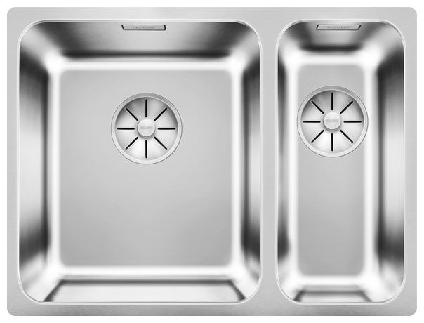 SOLIS 340/180-IF, Edelstahl Bürstfinish, ohne Ablauffernbedienung, ohne Zubehör, Becken links, 600 mm Untermaß 