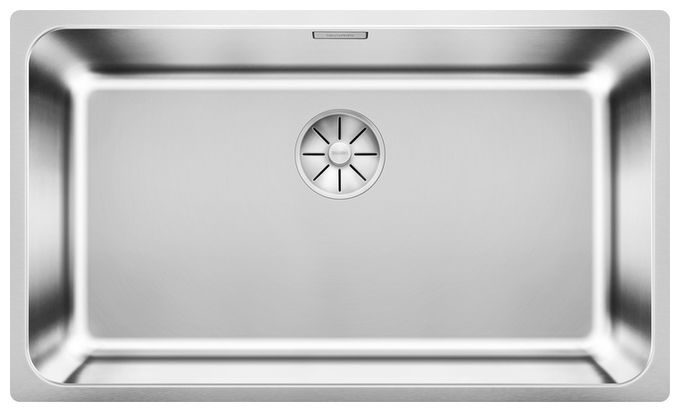 Edelstahl 1 Becken  SOLIS 700-IF Flächenbündige Spüle für 80 cm Unterschrank (Edelstahl) 