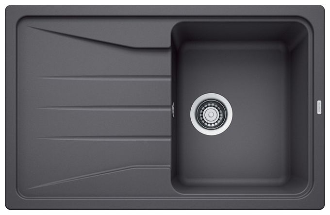 Silgranit 1 Becken  SONA 45 S Einbauspüle für 45 cm Unterschrank (Grau) 