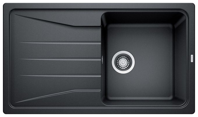 SONA 5 S, SILGRANIT, anthrazit, ohne Ablauffernbedienung, reversibel, 500 mm Untermaß 