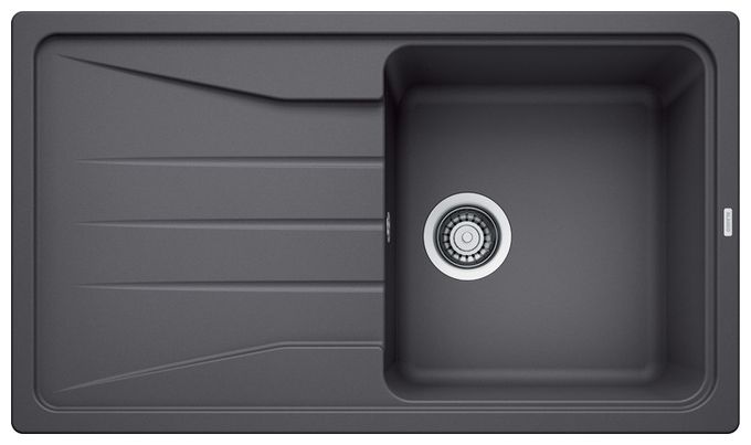 SONA 5 S, SILGRANIT, felsgrau, ohne Ablauffernbedienung, reversibel, 500 mm Untermaß 