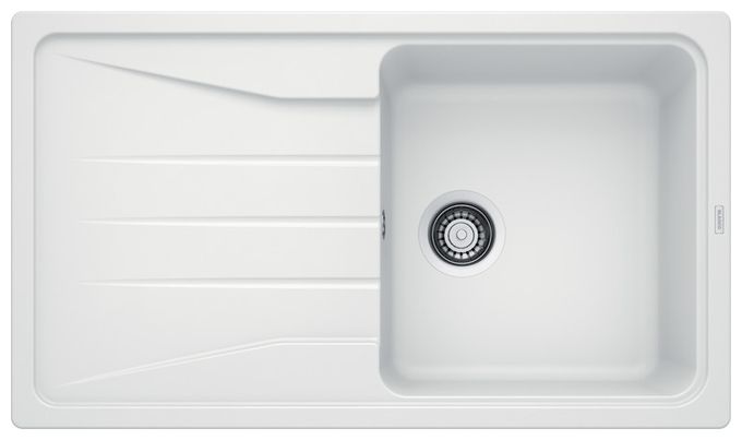 SONA 5 S, SILGRANIT, weiß, ohne Ablauffernbedienung, reversibel, 500 mm Untermaß 
