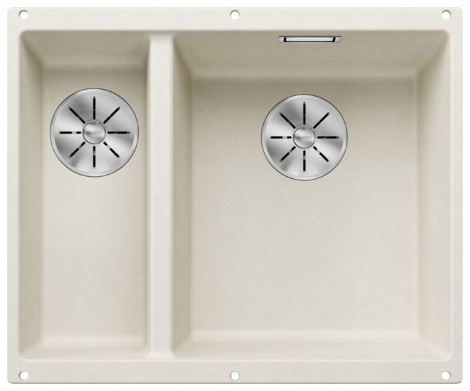 Silgranit 2 Becken  SUBLINE 340/160-U Unterbauspüle für 60 cm Unterschrank (Beige) 