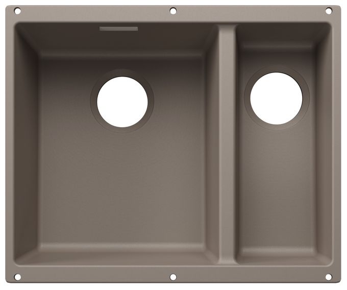 Silgranit 2 Becken  SUBLINE 340/160-U Unterbauspüle für 60 cm Unterschrank (Braun) 