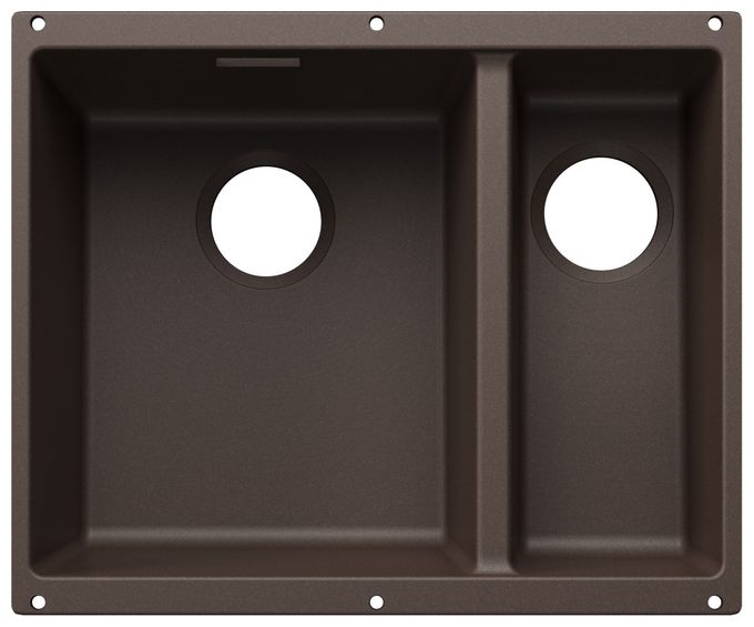 Silgranit 2 Becken  SUBLINE 340/160-U Unterbauspüle für 60 cm Unterschrank (Braun) 