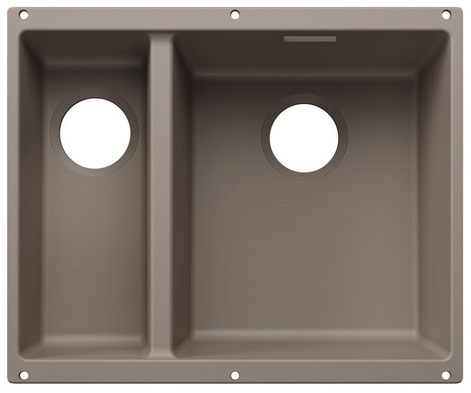 Silgranit 2 Becken  SUBLINE 340/160-U Unterbauspüle für 60 cm Unterschrank (Braun) 