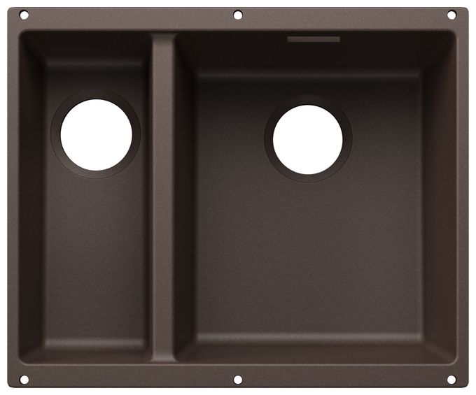 Silgranit 2 Becken  SUBLINE 340/160-U Unterbauspüle für 60 cm Unterschrank (Braun) 