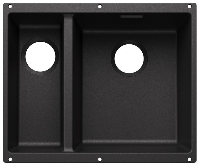 Silgranit 2 Becken  SUBLINE 340/160-U Unterbauspüle für 60 cm Unterschrank (Anthrazit) 