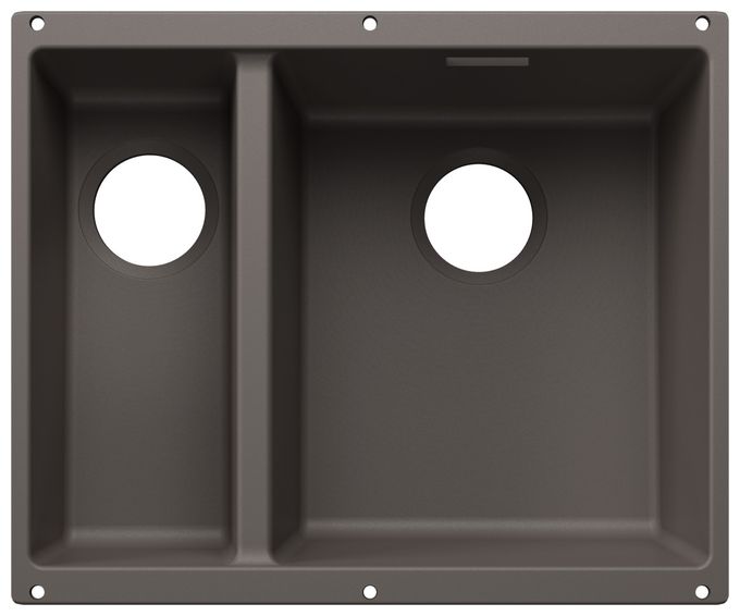Silgranit 2 Becken  SUBLINE 340/160-U Unterbauspüle für 60 cm Unterschrank (Weiß) 