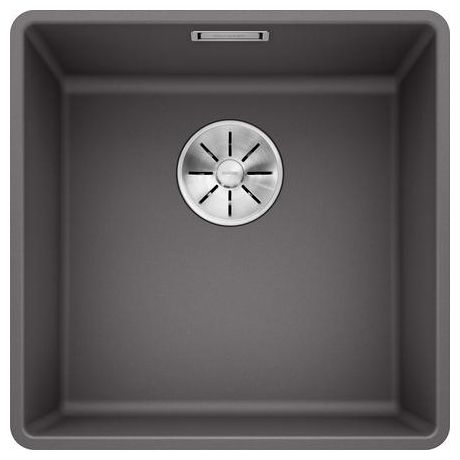 Silgranit 1 Becken  SUBLINE 400-F Flächenbündige Spüle für 50 cm Unterschrank (Grau) 