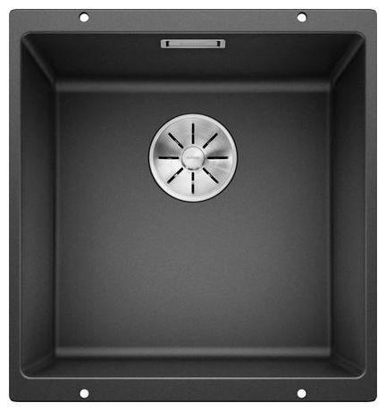 Silgranit 1 Becken  SUBLINE 400-U Unterbauspüle für 50 cm Unterschrank (Anthrazit) 