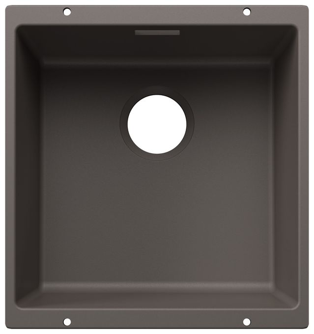 Silgranit 1 Becken  SUBLINE 400-U Unterbauspüle für 50 cm Unterschrank (Grau) 