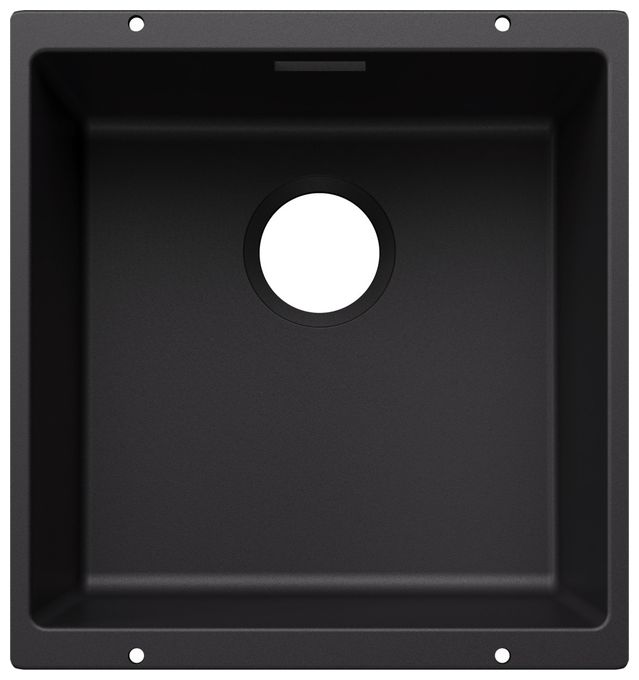 Silgranit 1 Becken  SUBLINE 400-U Unterbauspüle für 50 cm Unterschrank (Schwarz) 