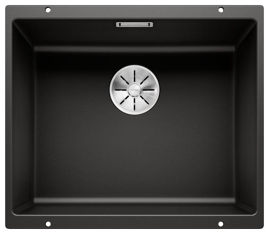 Silgranit 1 Becken  SUBLINE 500-U Unterbauspüle für 60 cm Unterschrank (Schwarz) 