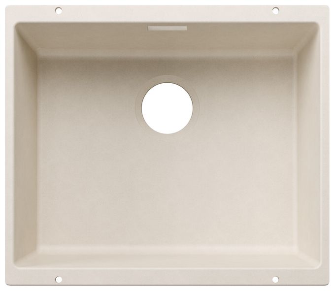Silgranit 1 Becken  SUBLINE 500-U Unterbauspüle für 60 cm Unterschrank (Weiß) 