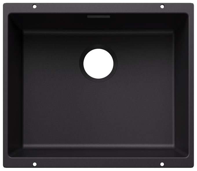 Silgranit 1 Becken  SUBLINE 500-U Unterbauspüle für 60 cm Unterschrank (Schwarz) 