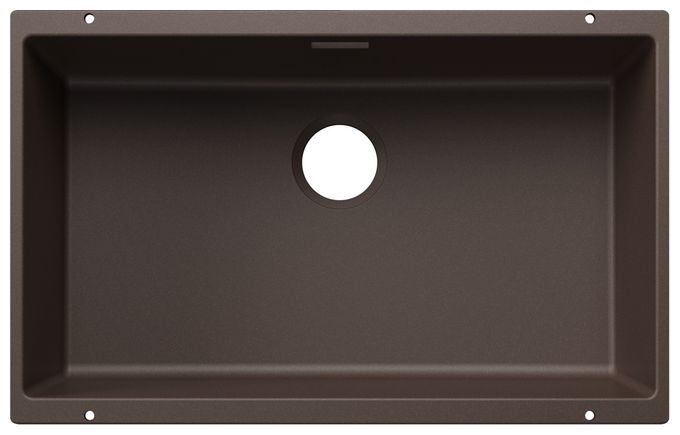 Silgranit 1 Becken  SUBLINE 700-U Unterbauspüle für 80 cm Unterschrank (Braun) 