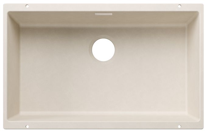 Silgranit 1 Becken  SUBLINE 700-U Unterbauspüle für 80 cm Unterschrank (Weiß) 