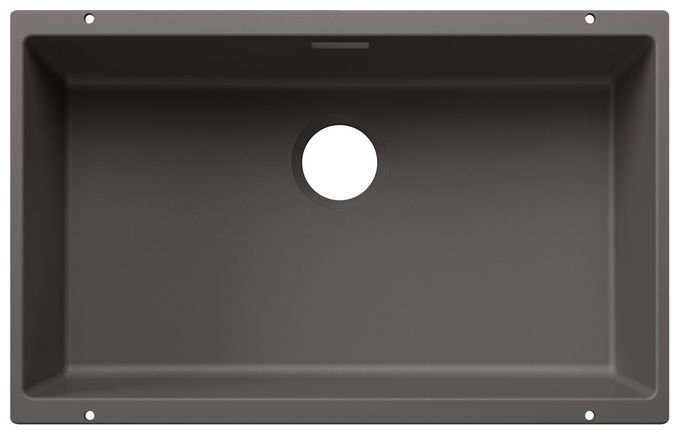 Silgranit 1 Becken  SUBLINE 700-U Unterbauspüle für 80 cm Unterschrank (Grau) 
