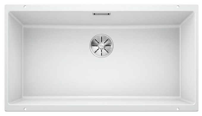 Silgranit 1 Becken  SUBLINE 800-U Unterbauspüle für 90 cm Unterschrank (Weiß) 