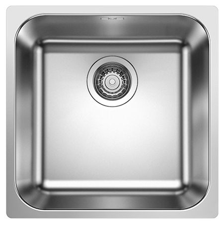Edelstahl 1 Becken  SUPRA 400-IF R12 Flächenbündige Spüle für 45 cm Unterschrank (Edelstahl) 