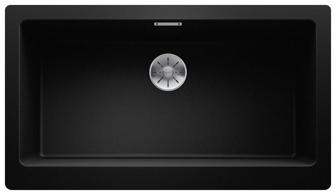 VINTERA XL 9-UF, SILGRANIT, schwarz, ohne Ablauffernbedienung, keine Beckenlage, 900 mm Untermaß 